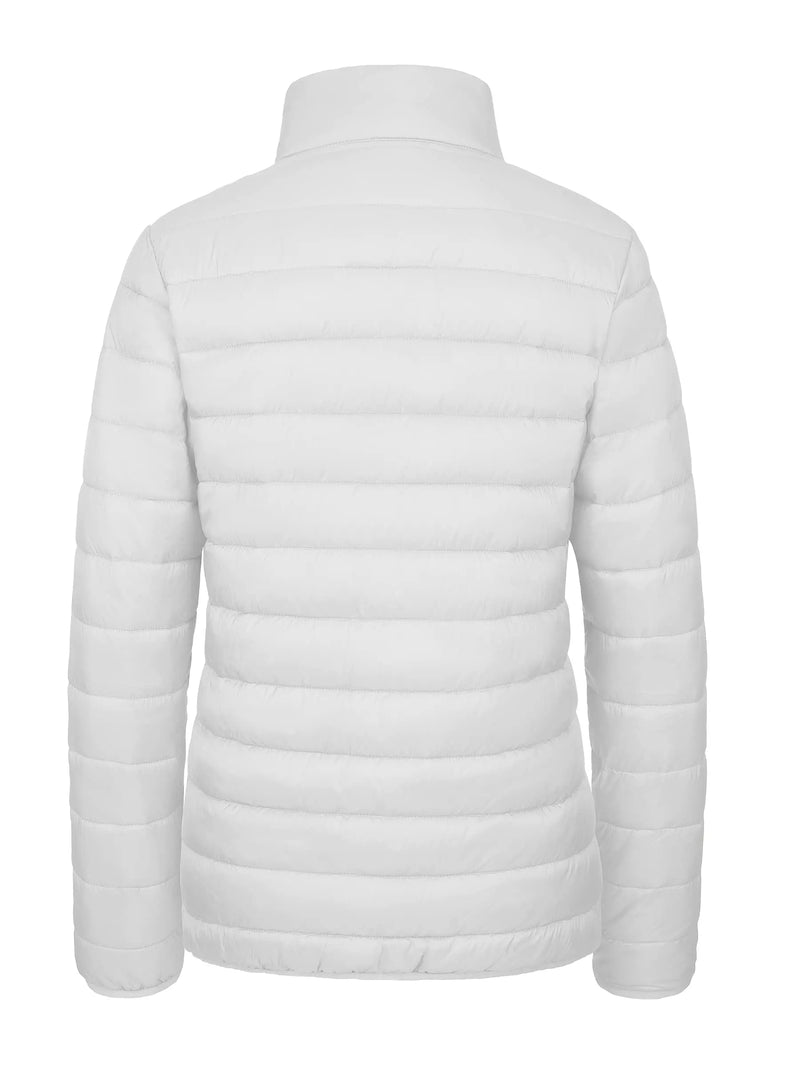 TACVASEN Full Zip Up Puffer Jacket Womens Winter Lightweight Quilted Down Warm Coats Casual Windbreaker Oversize Outwear Outdoor