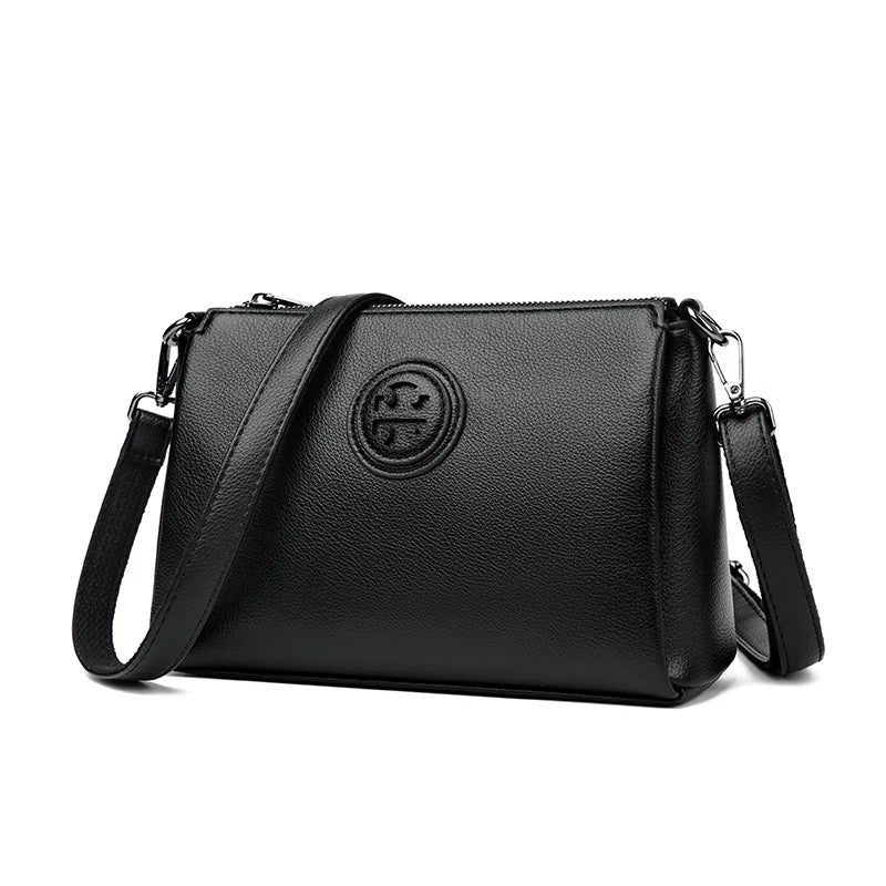 Versatile PU Crossbody Bag for Women Stylish High Quality Brand Design Zipper Solid Color Pattern Casual Daily Use Shoulder Bag